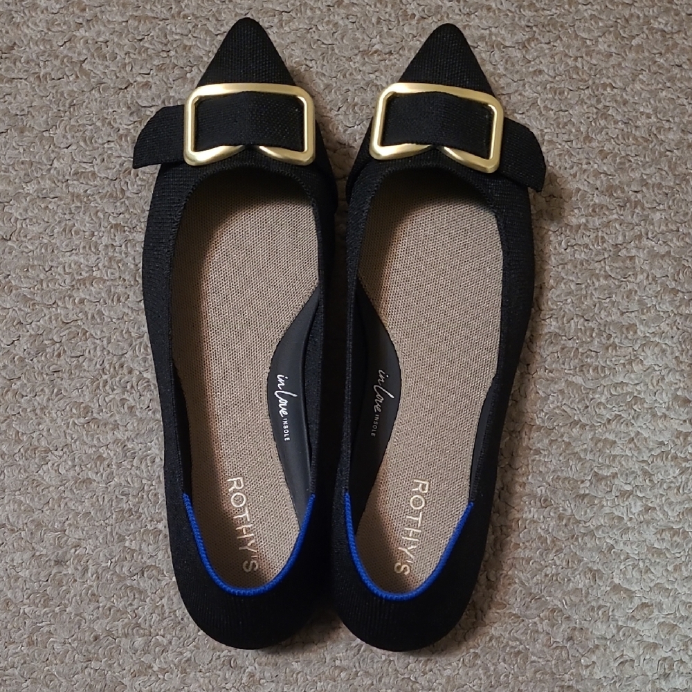 Rothy's Black Emblem Point II in Women's Size 13